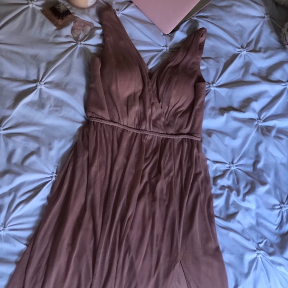 Azazie Tanicia Bridesmaid Dress Dusty Rose 16 - Picture 6 of 8